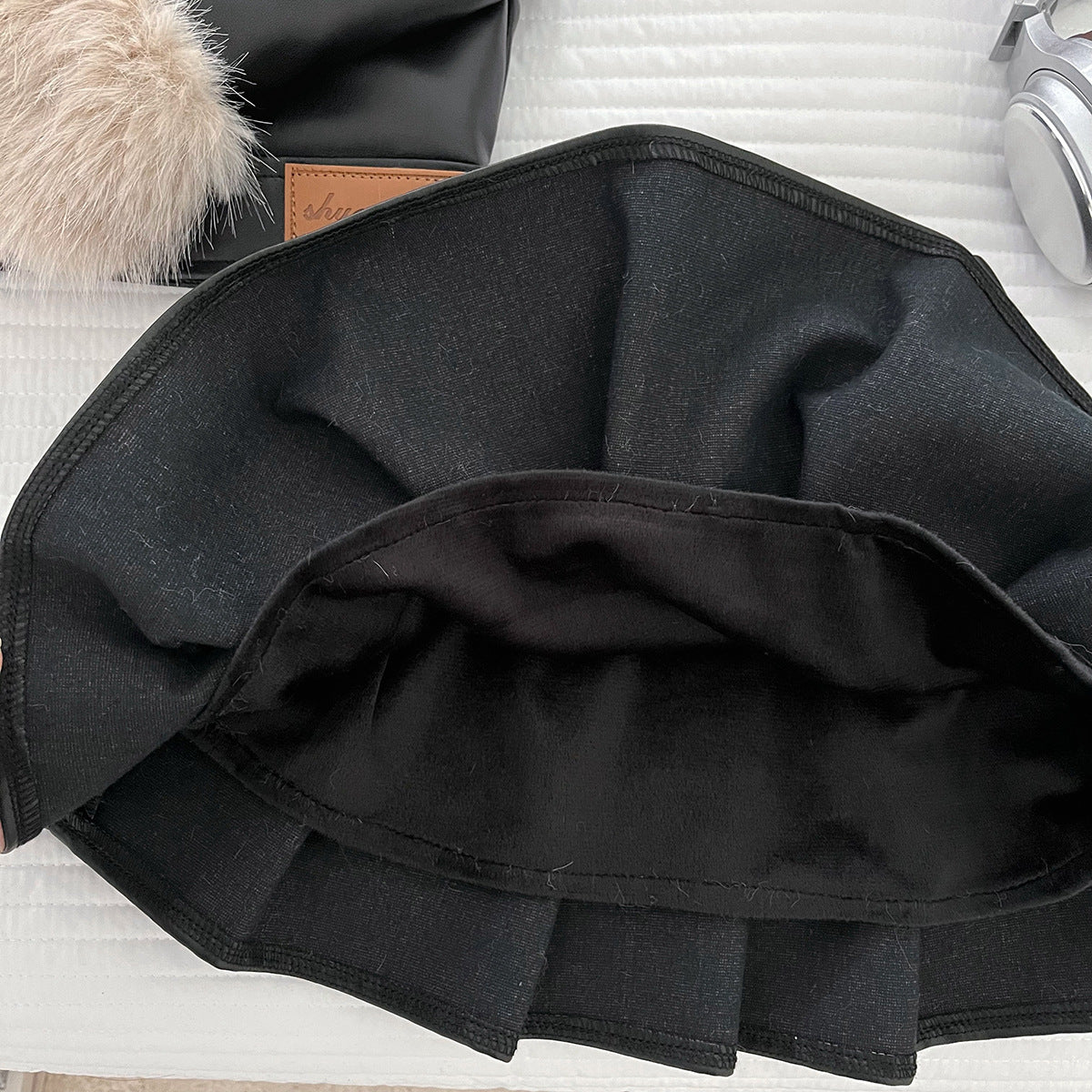 Conjunto Infantil Feminino Preto Pelinhos