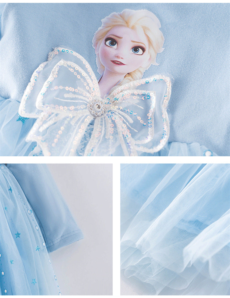 Vestido Infantil Frozen Lacinho