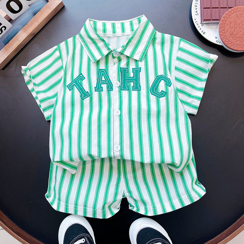 Conjunto Infantil Masculino Verde Lístras