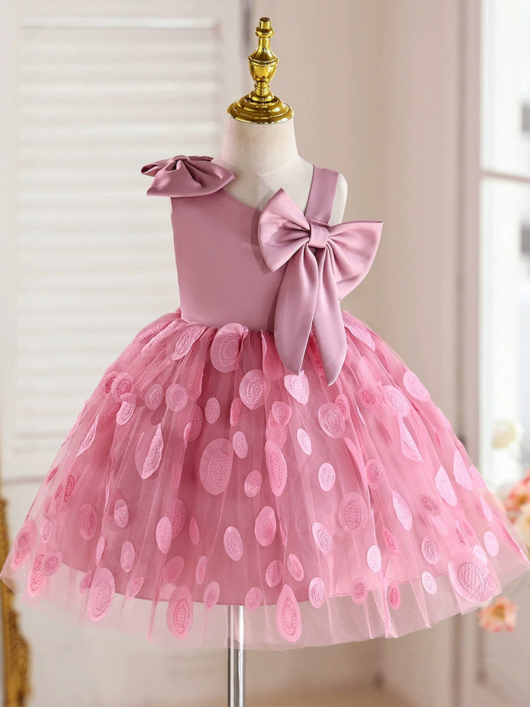 Vestido Infantil De Festa Luxo Laços