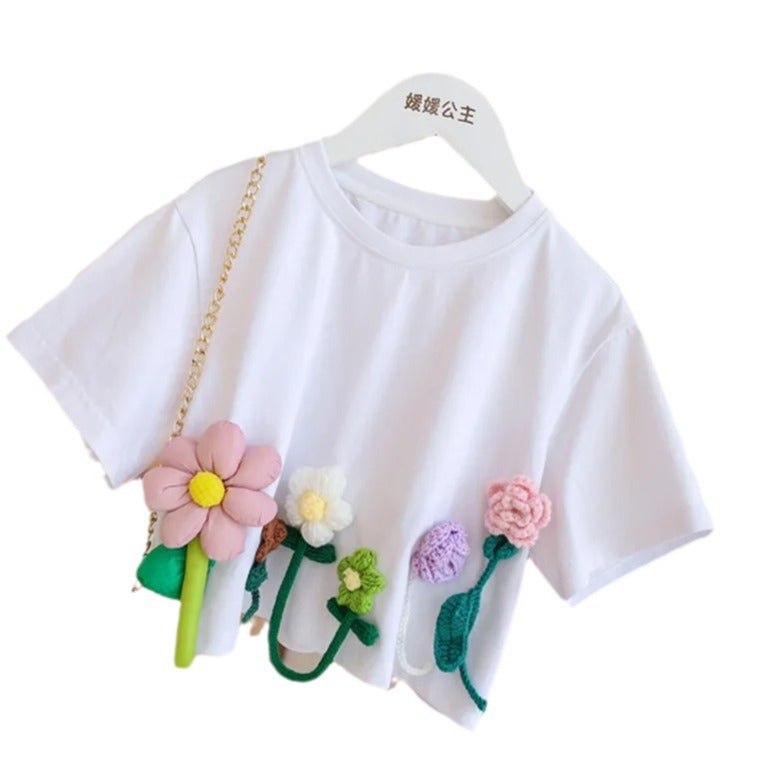 Conjunto Infantil Feminino Verão Florzinhas