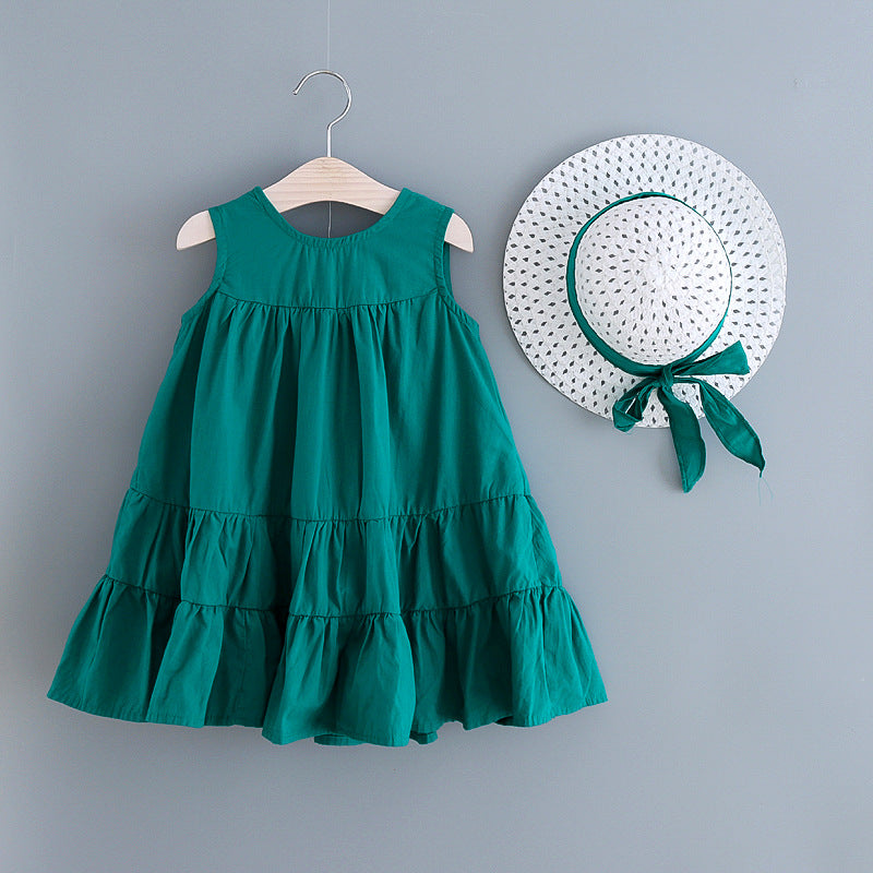 Vestido Infantil Verão Botõezinhos