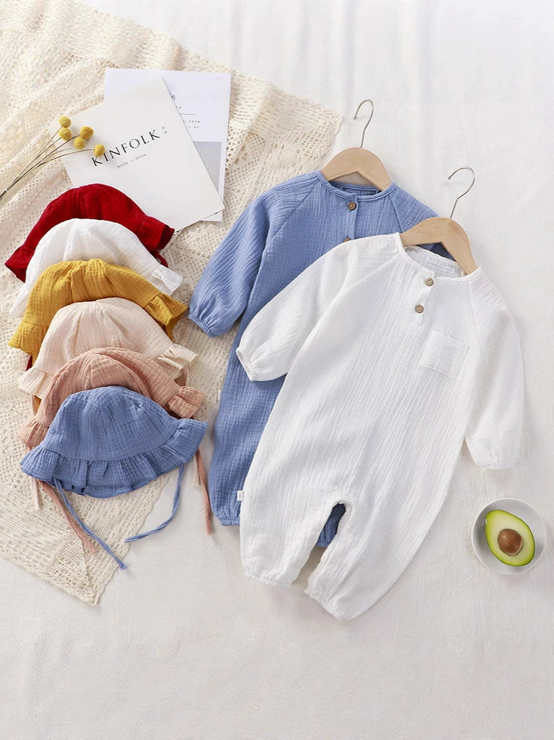 Macacão Infantil Botões Bolsinho