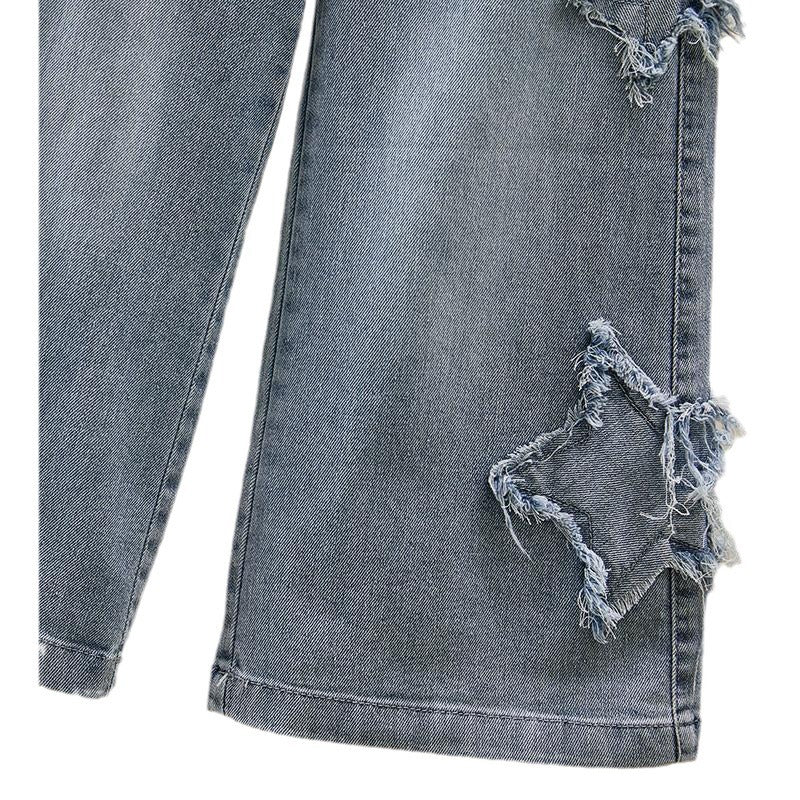 Calça Infantil Feminina Jeans Estrelinhas