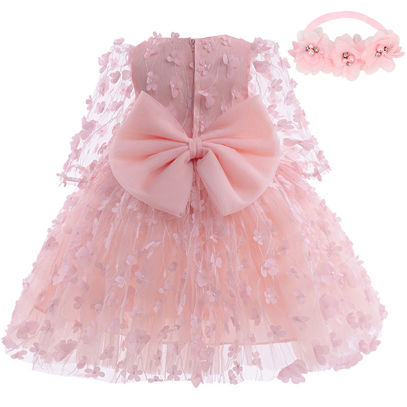 Vestido Infantil Tule Florzinhas