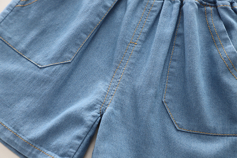 Conjunto Infantil Polo Jeans Bichinho