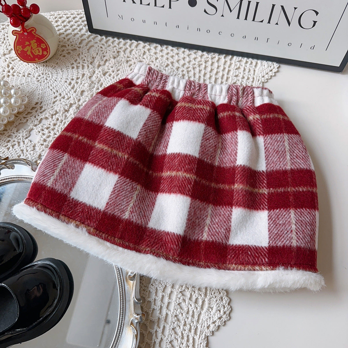 Conjunto Infantil Florzinha e Xadrez