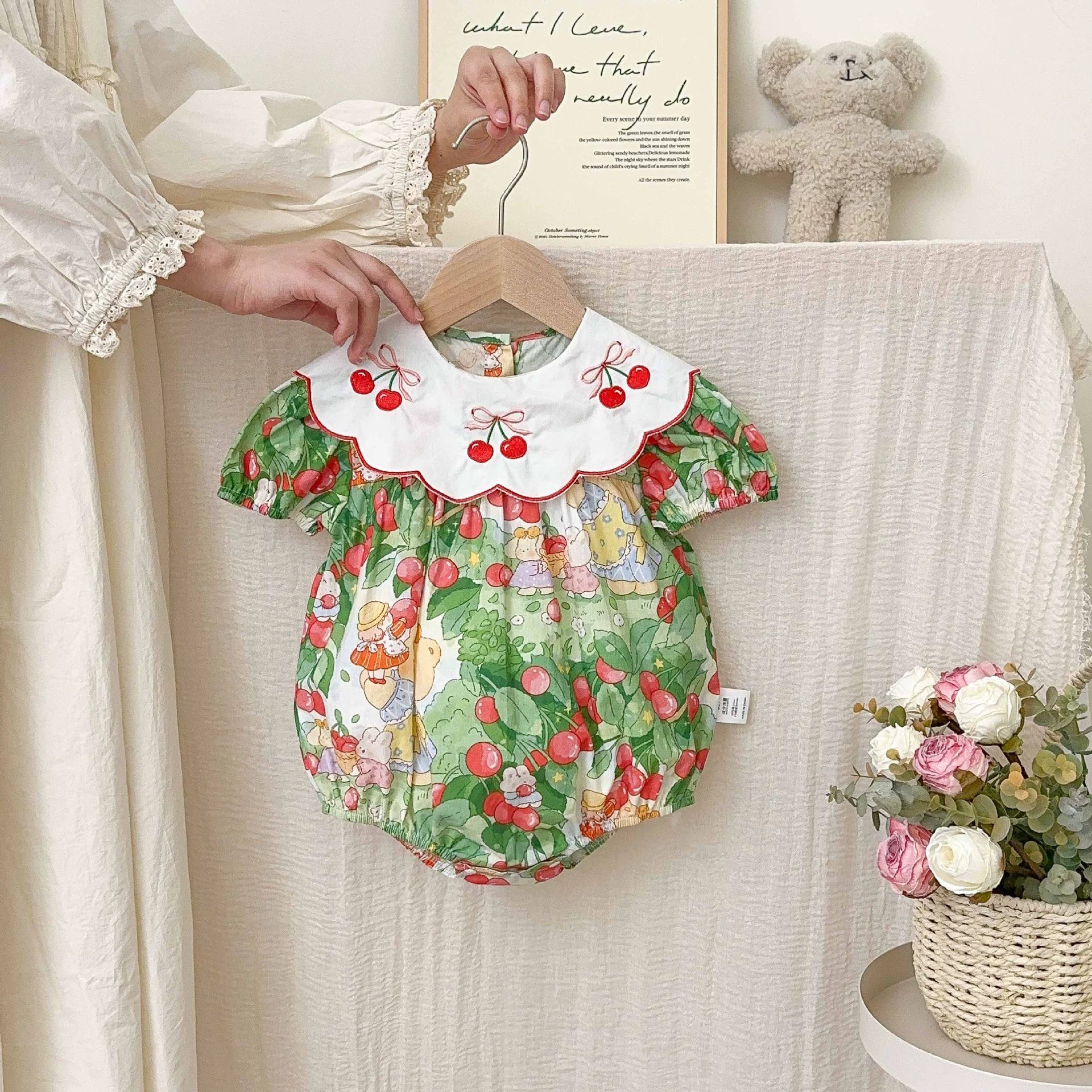 Body Infantil Feminino Cerejinhas