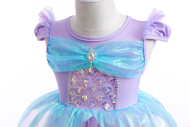 Vestido Infantil Princesa Sereia