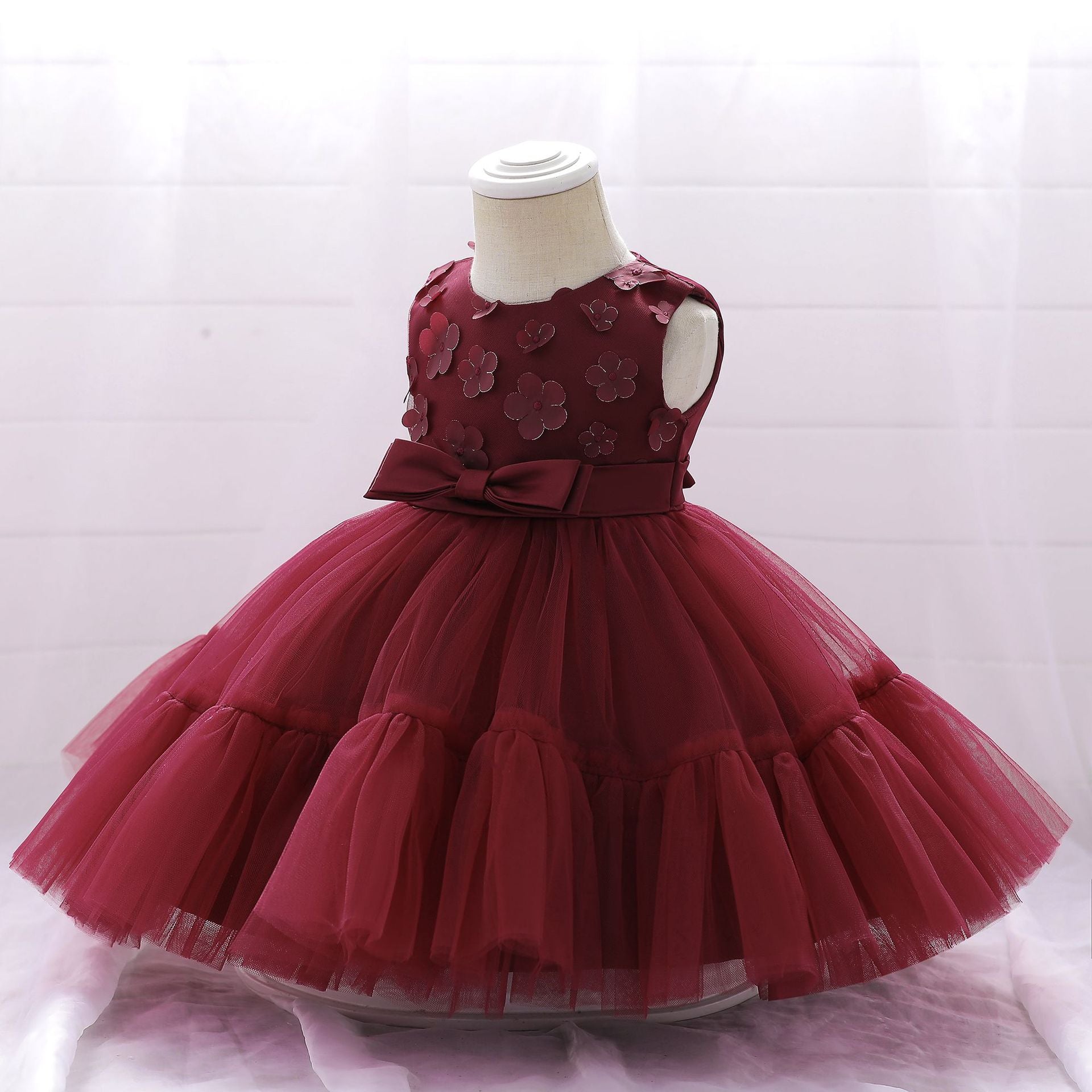 Vestido Infantil Florzinhas e Lacinho