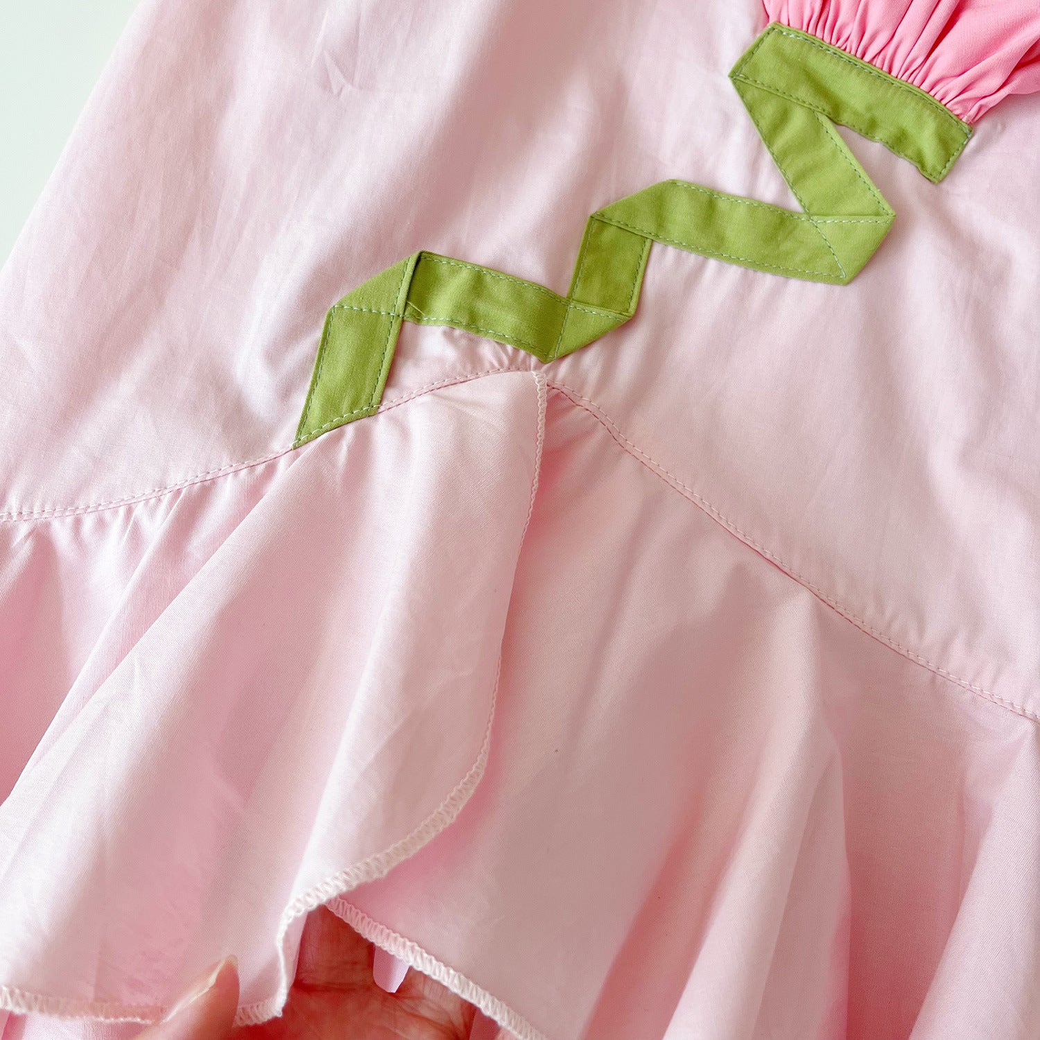 Vestido Infantil Rosa Flor