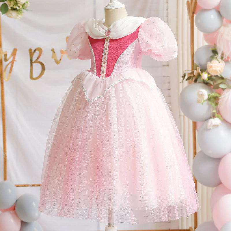 Vestido Infantil Rosa Princesa