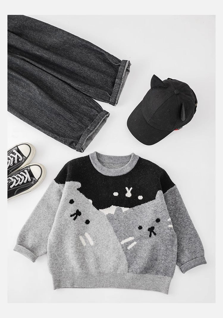 Blusa Infantil Inverno Cinza Coelhinho