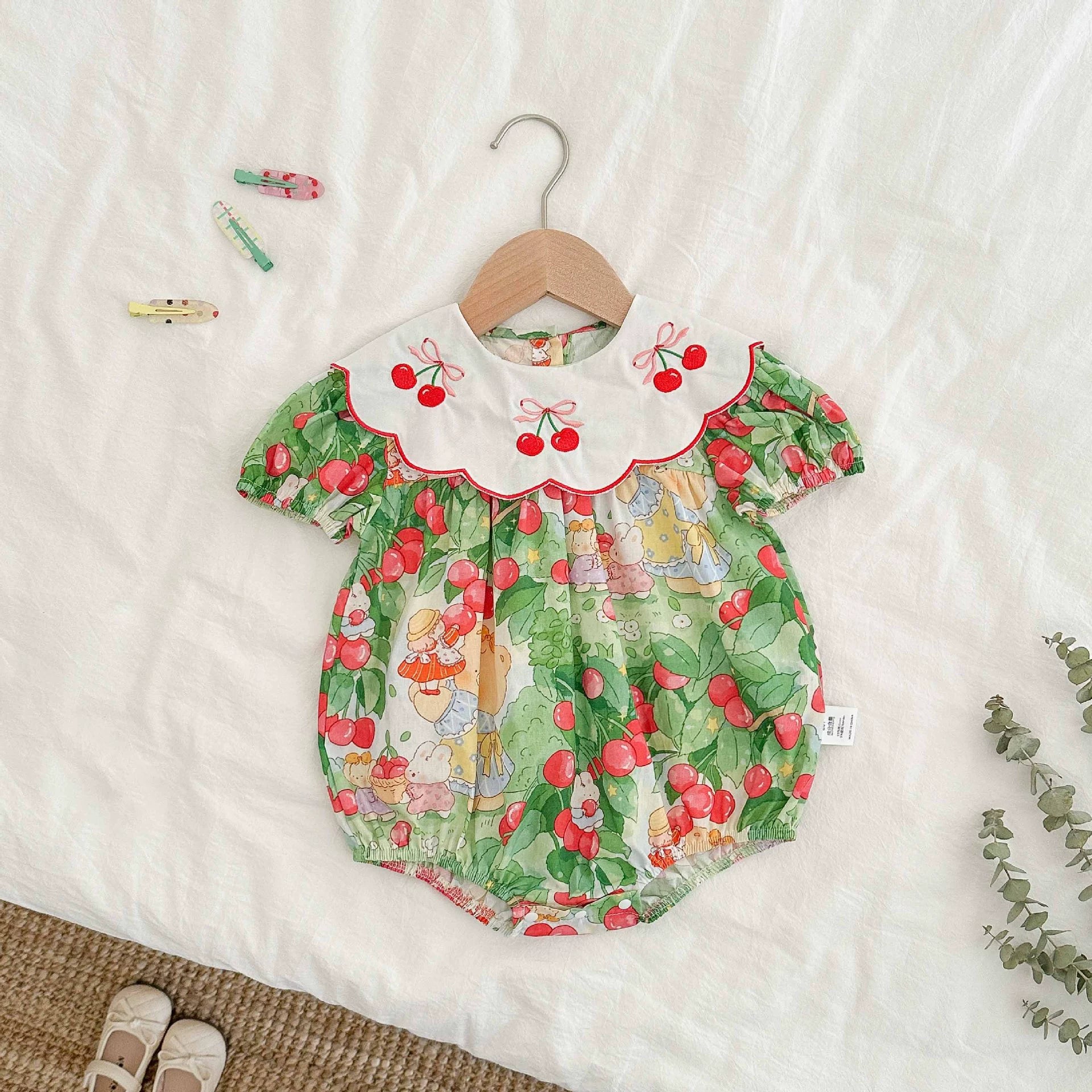 Body Infantil Feminino Cerejinhas
