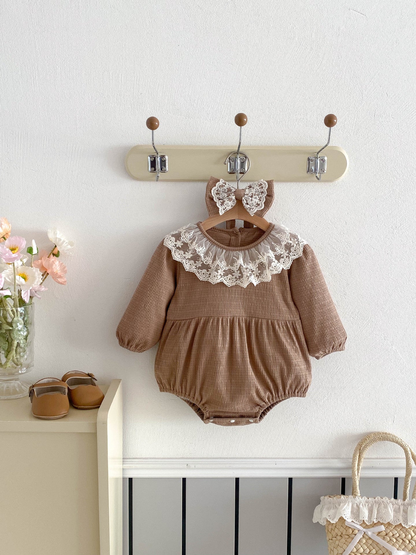 Body/ Vestido Infantil Gola Rendinha