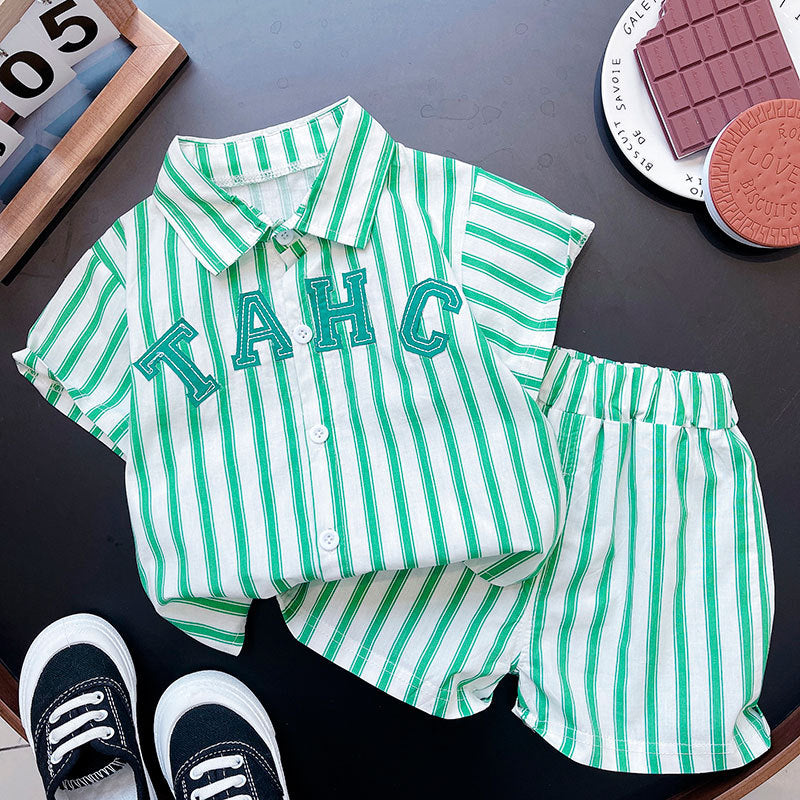 Conjunto Infantil Masculino Verde Lístras