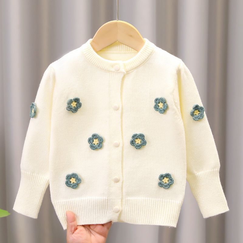 Cardigan Infantil Feminino Florzinhas