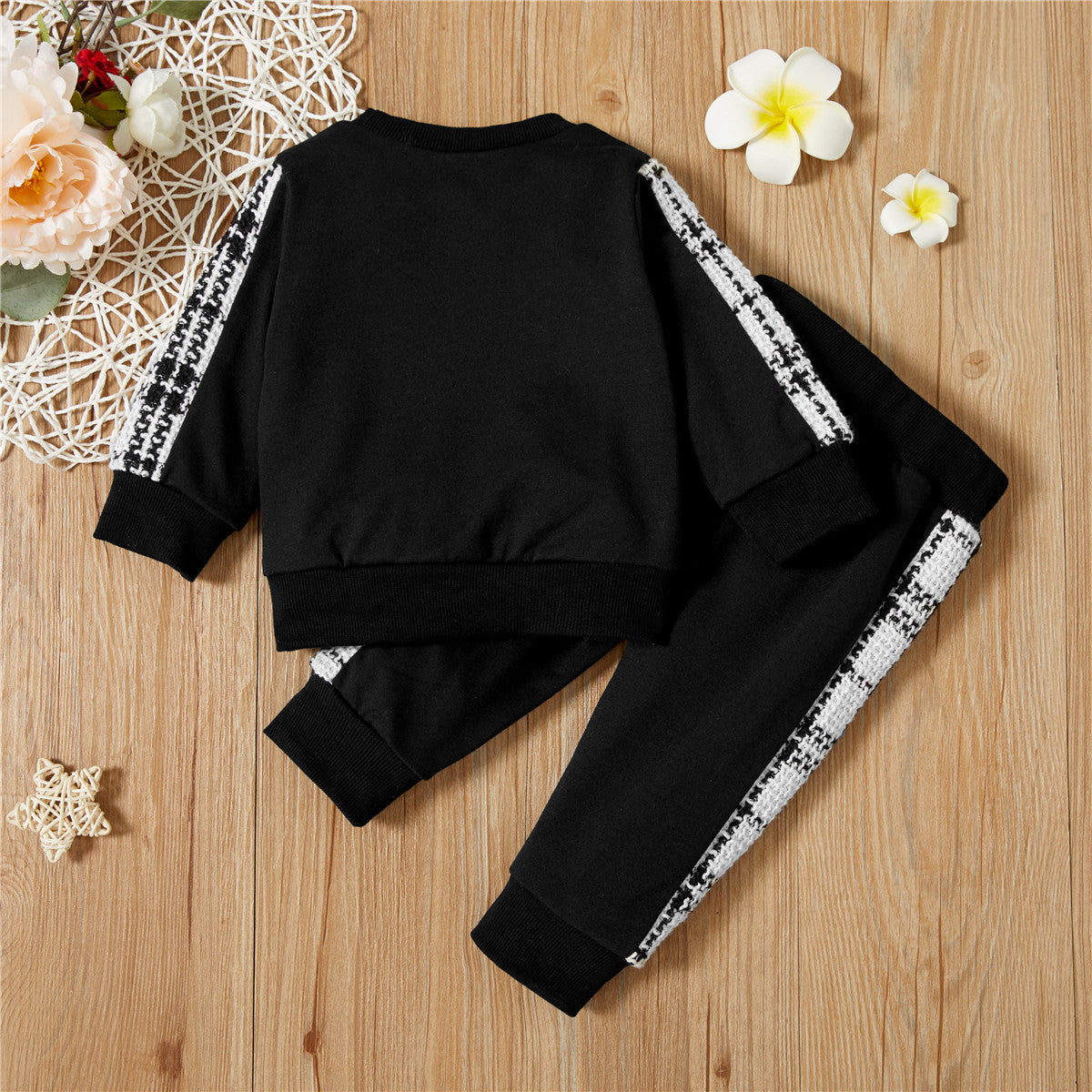 Conjunto Infantil Preto Xadrez