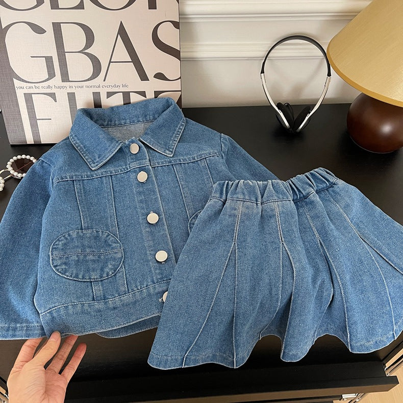 Conjunto Infantil Feminino Jeans