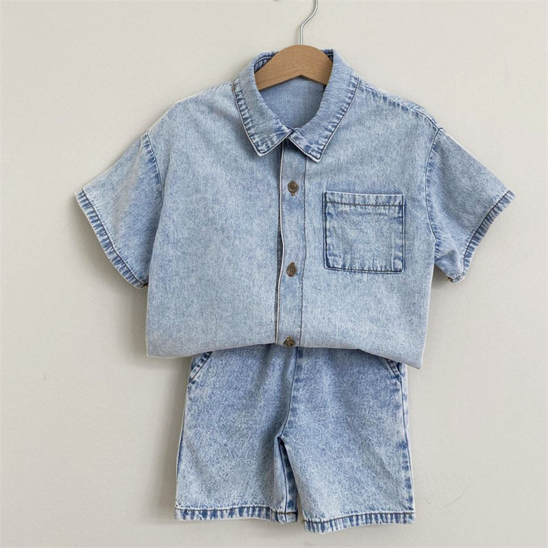 Conjunto Infantil Jeans Bolsinho