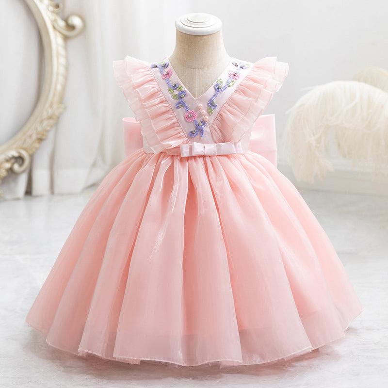 Vestido Infantil De Festa Florzinhas