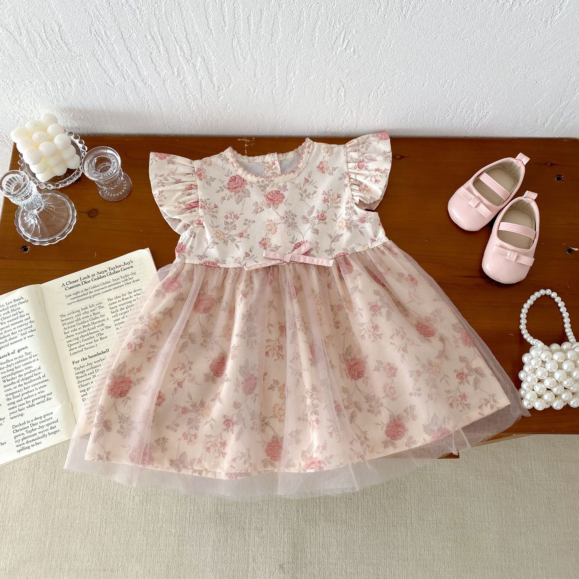 Conjunto/ Vestido Infantil Feminino Floral