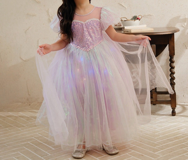 Vestido Infantil De Princesa Lantejoulas