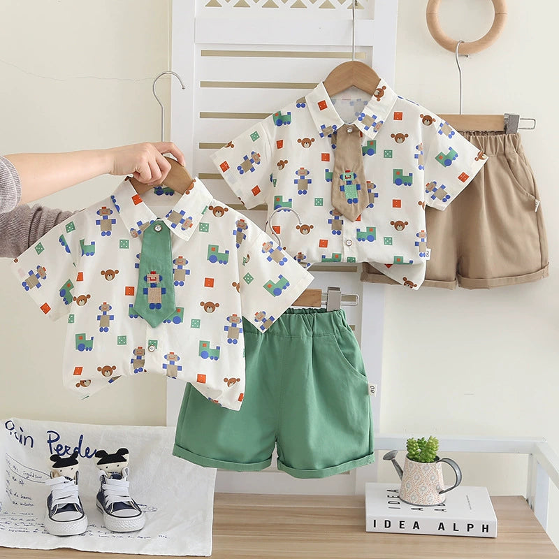 Conjunto Infantil Masculino Ursinho Gravatinha