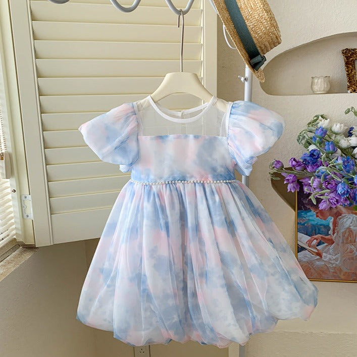 Vestido Infantil Pérolas e Lacinho