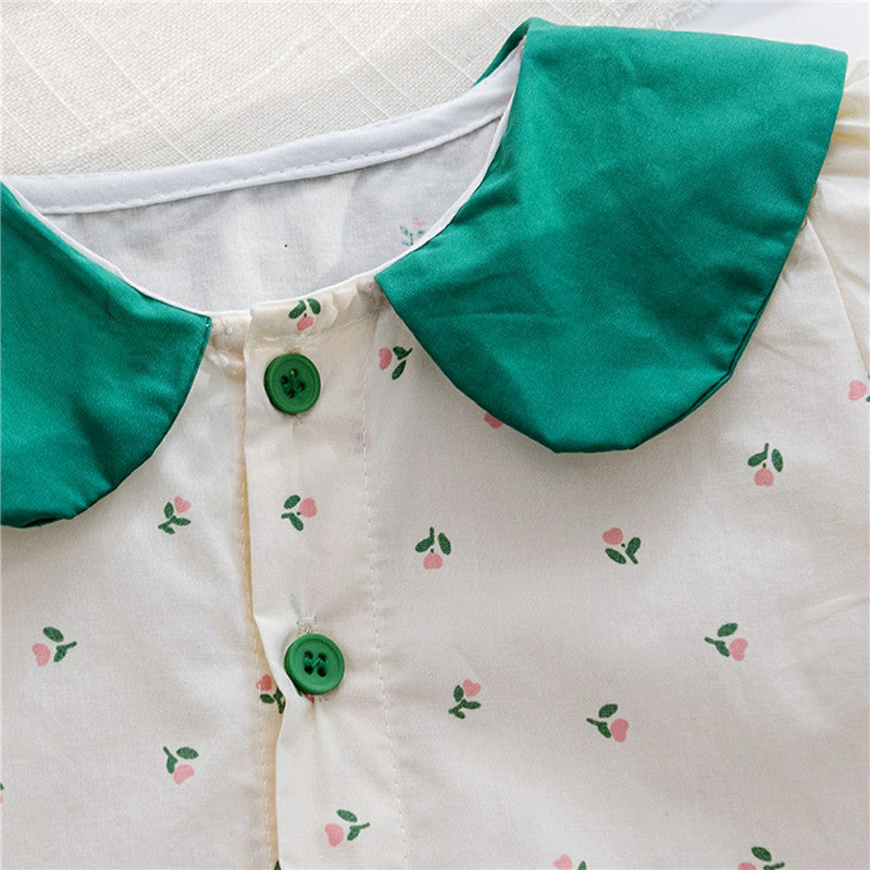 Conjunto Infantil Feminino Verão Florzinhas