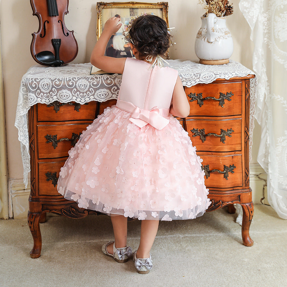 Vestido De Festa Infantil Florzinhas Lacinho