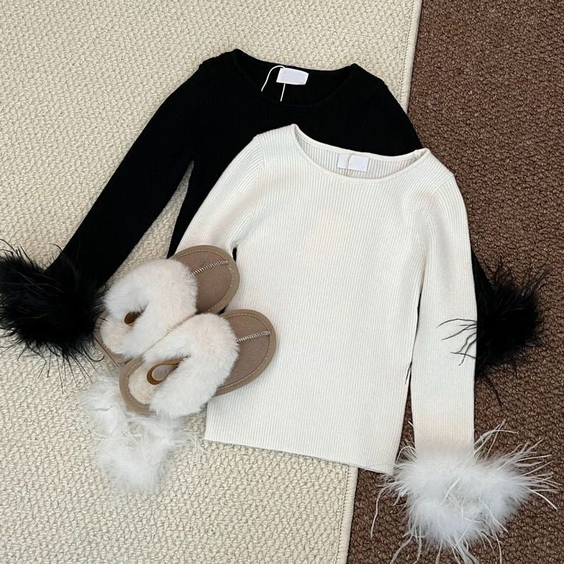 Blusa Infantil Feminina Manga Com Pelinhos