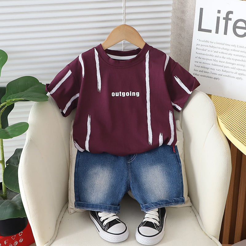 Conjunto Infantil Masculino T-Shirt e Jeans