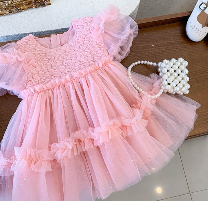 Vestido Infantil De Festa Tule Bufante