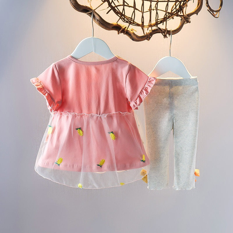 Conjunto Infantil Feminino Frutinhas Lacinho