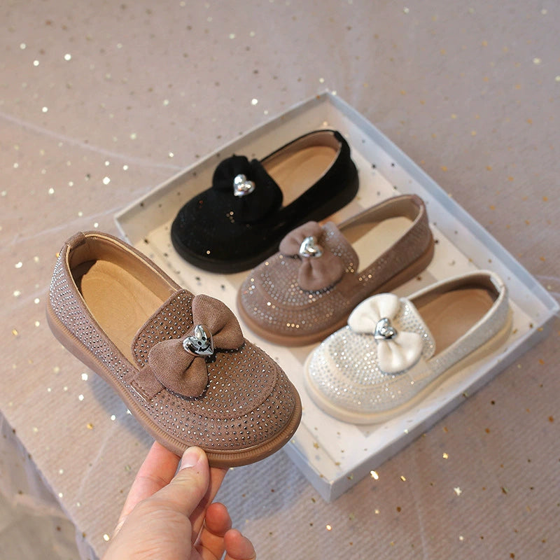 Sapato Infantil Feminino Brilhante Lacinho