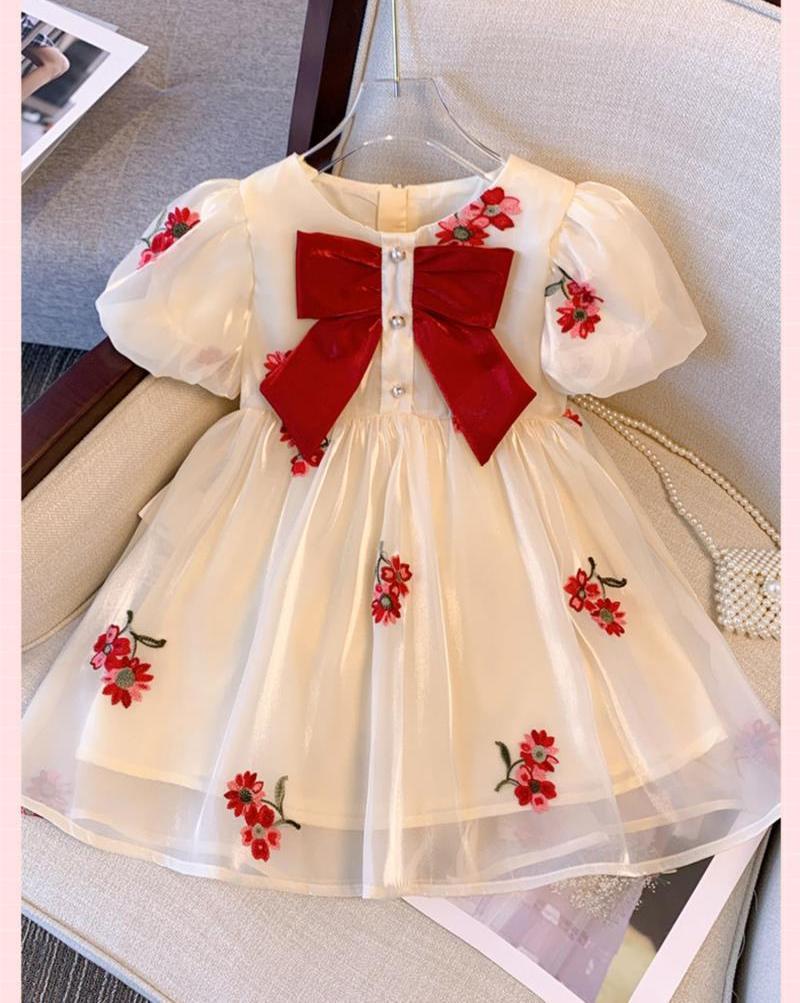 Vestido Infantil Laço Florzinhas