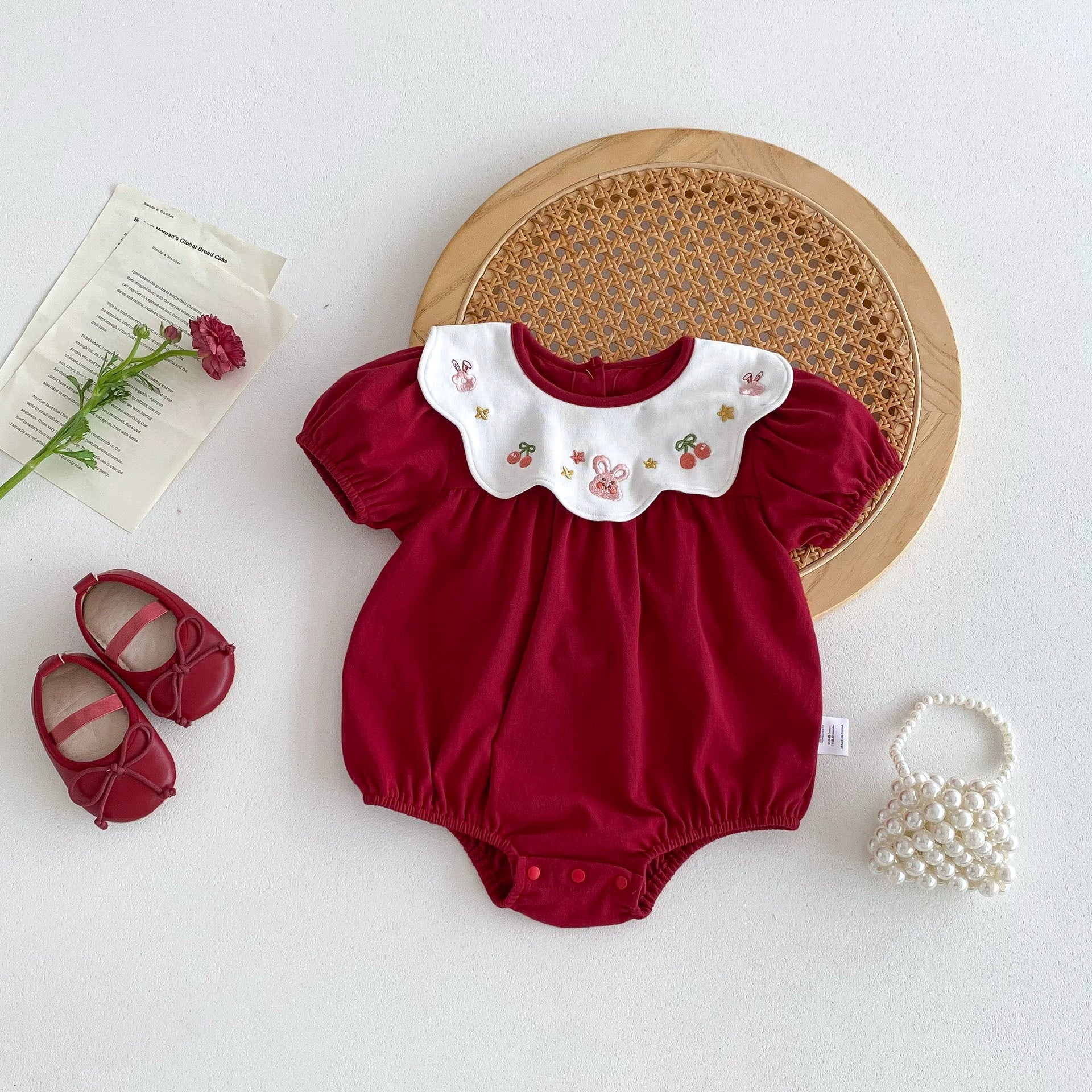 Body Infantil Feminino Coelho/Cerejinha