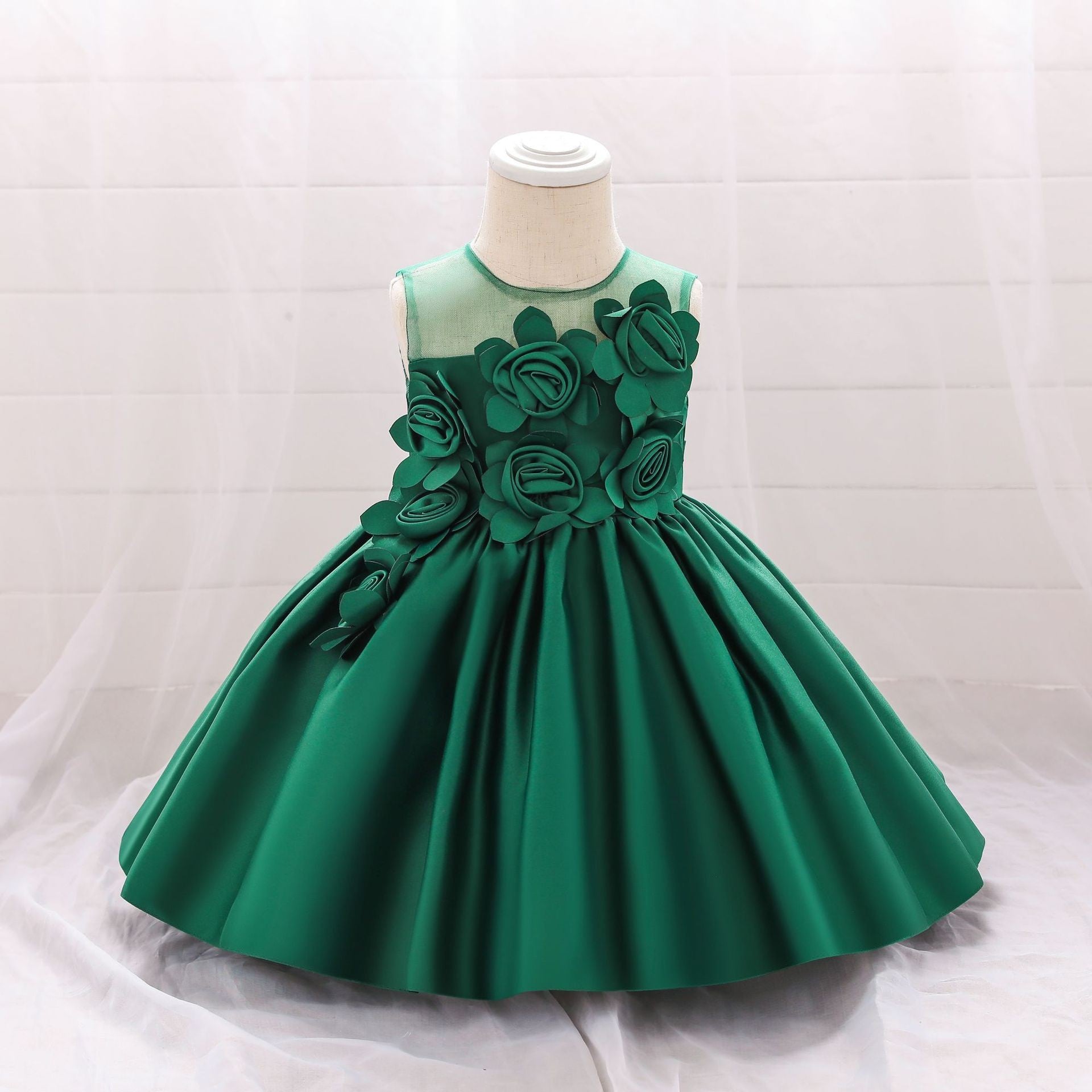 Vestido  Infantil De Festa Florzinhas