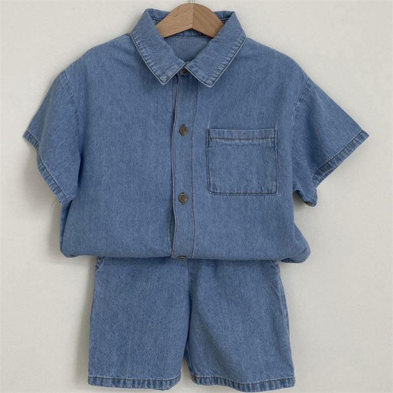 Conjunto Infantil Jeans Bolsinho