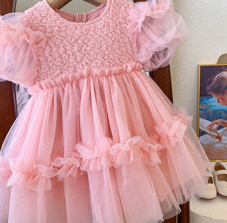 Vestido Infantil De Festa Tule Bufante