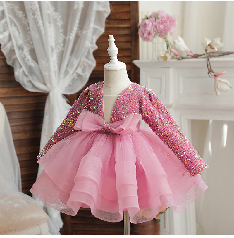 Vestido Infantil De Festa Brilhante