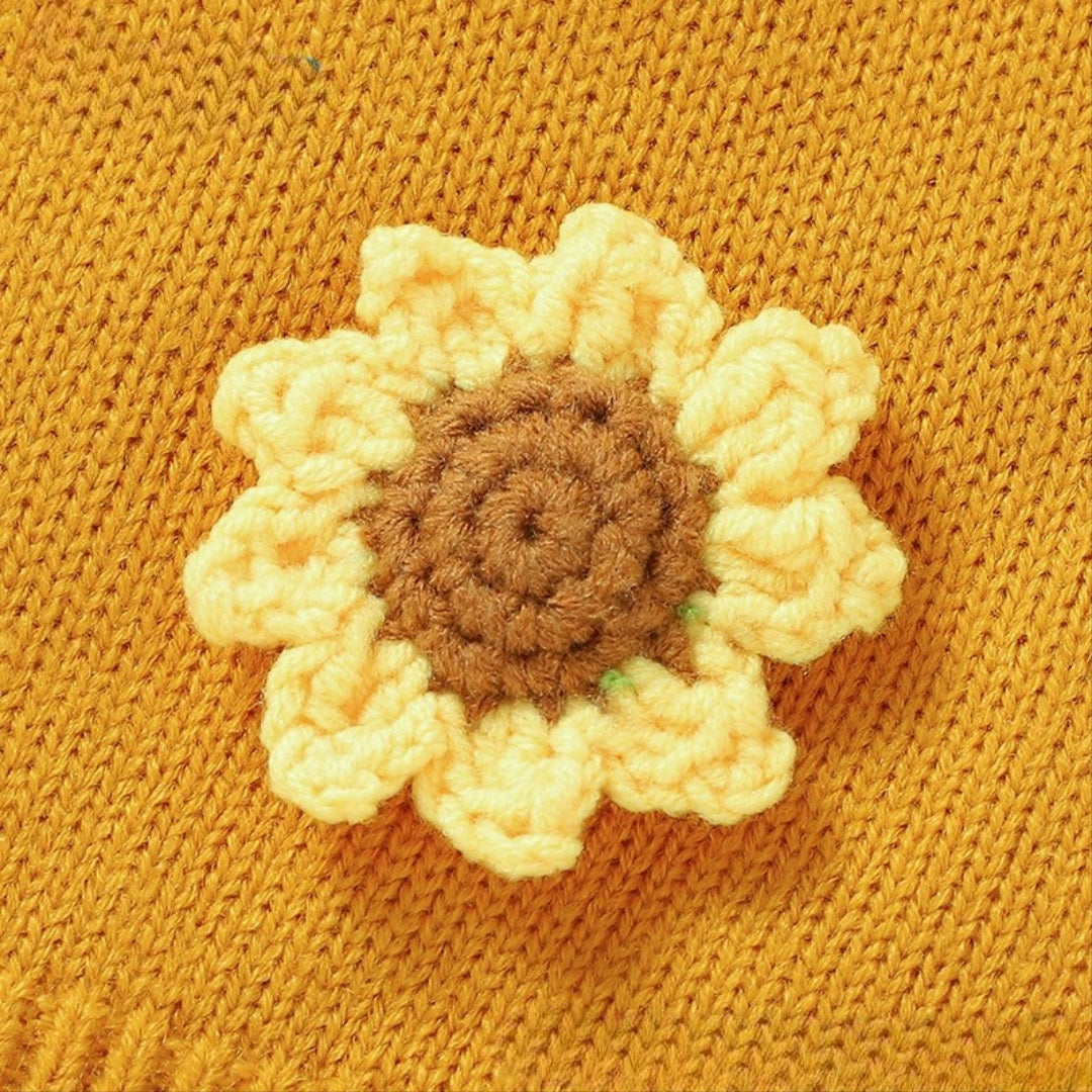 Cardigan Infantil de Tricõ Florzinhas