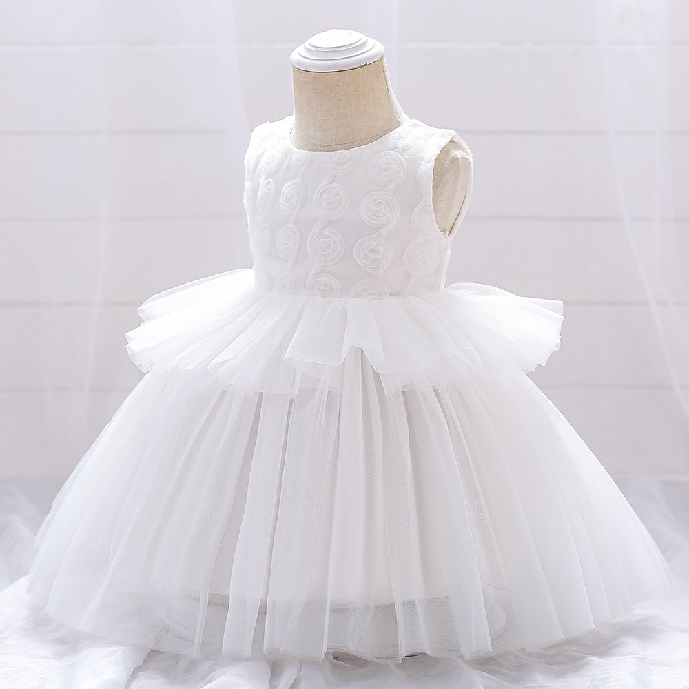 Vestido Infantil Tule Florzinhas