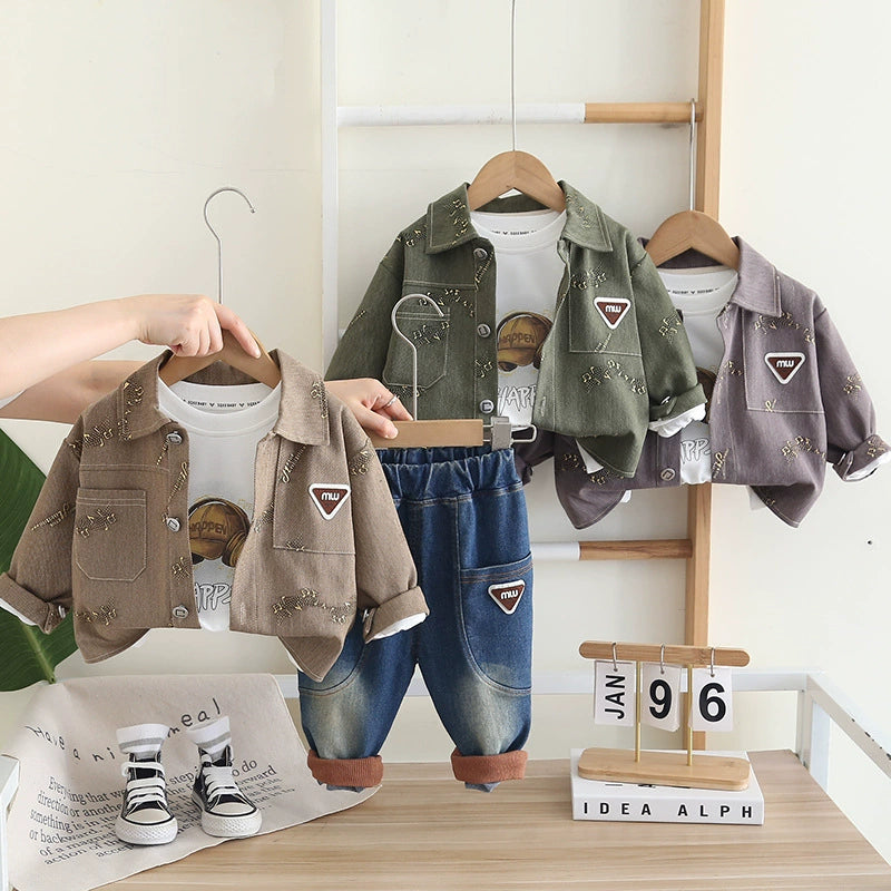 Conjunto Infantil Masculino 3 Peças Bolsos