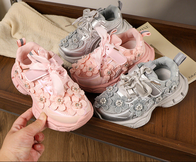 Tênis Infantil Feminino Florzinhas