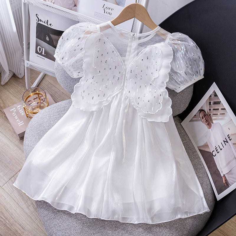 Vestido Infantil Brilhante Asinha