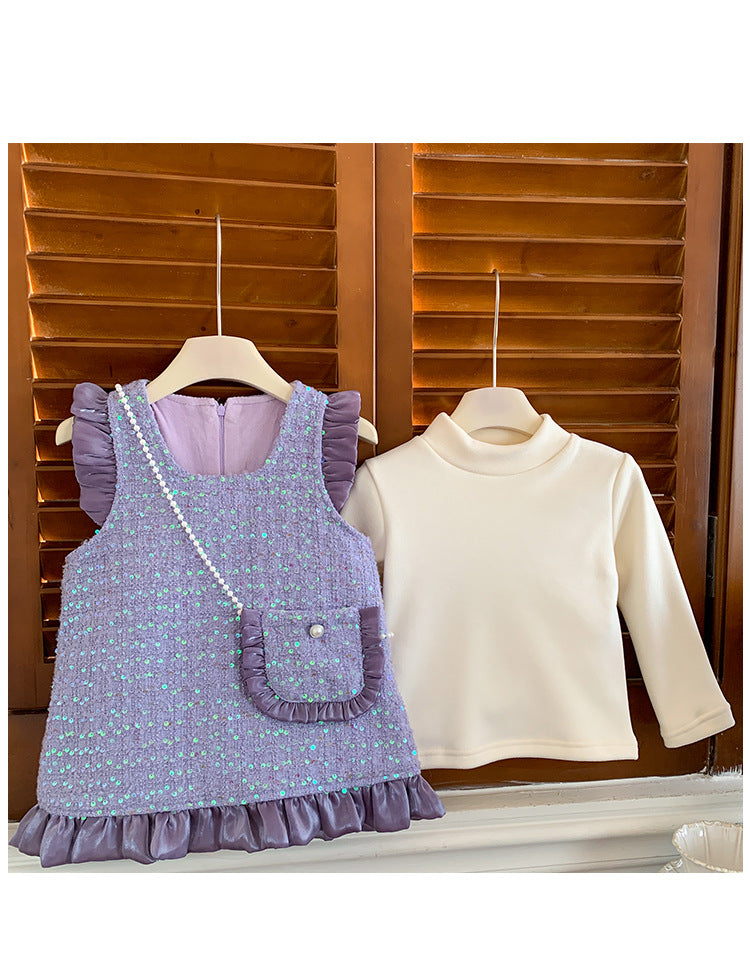 Conjunto Infantil  Feminino Inverno/ Verão Brilhante