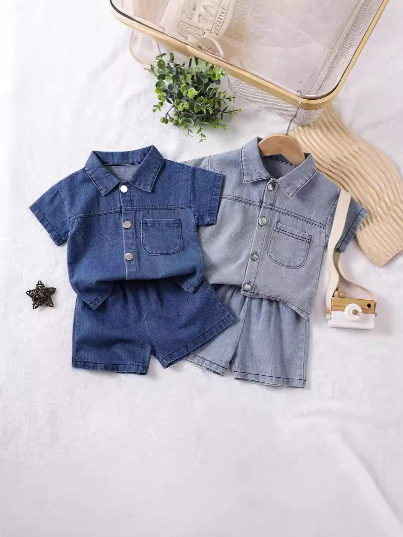 Conjunto Infantil Jeans Botões