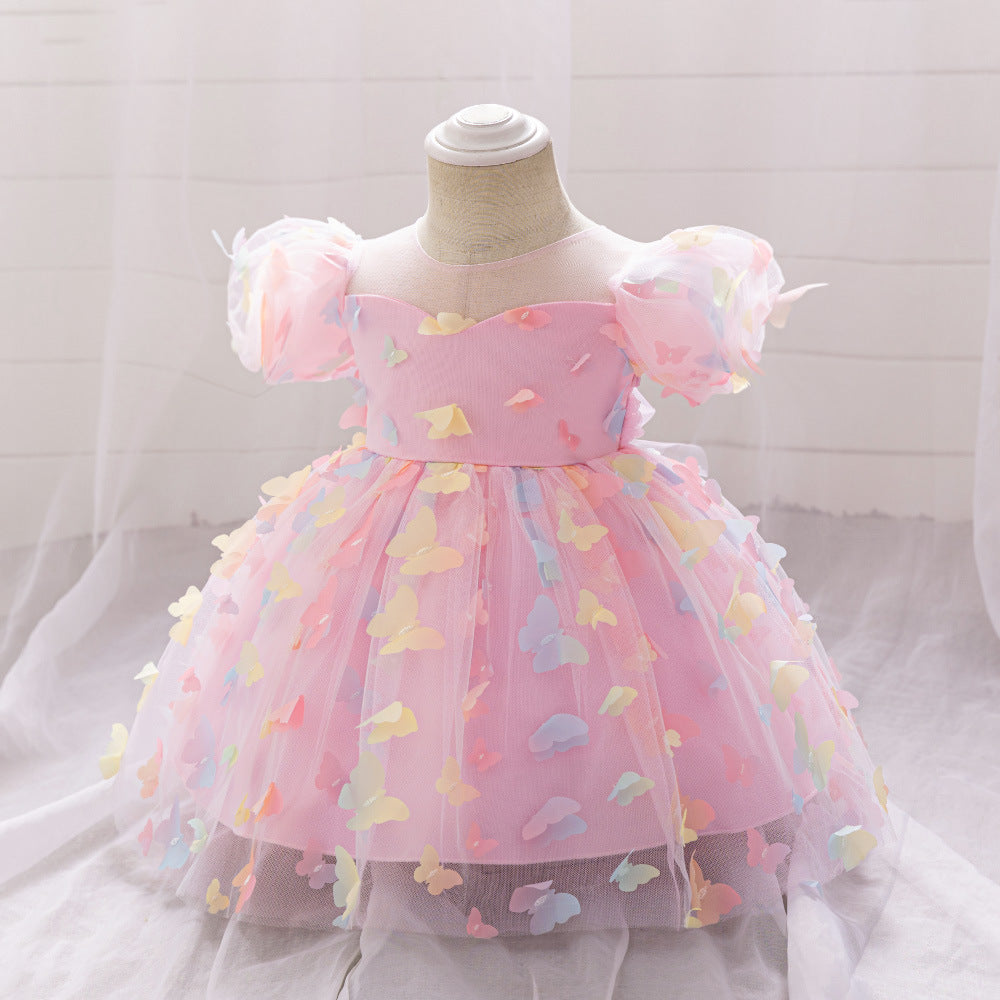 Vestido Infantil Tule Borboletinhas